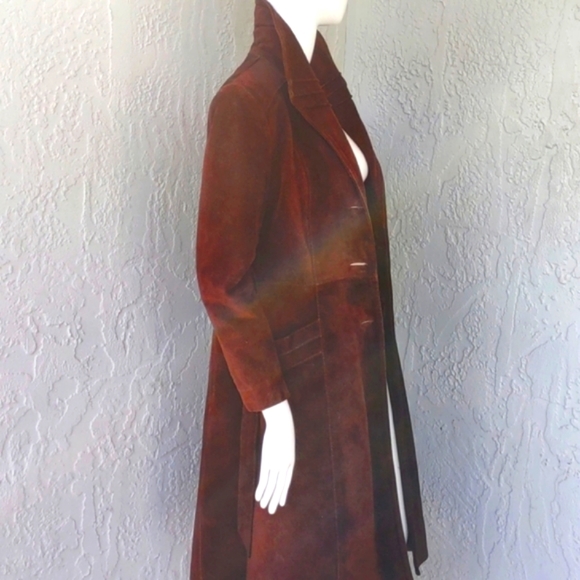 Argentinian Ladies Genuine Suede Leather Full Length Coat